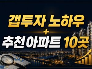 갭투자 실전 노하우 + 아파트 추천